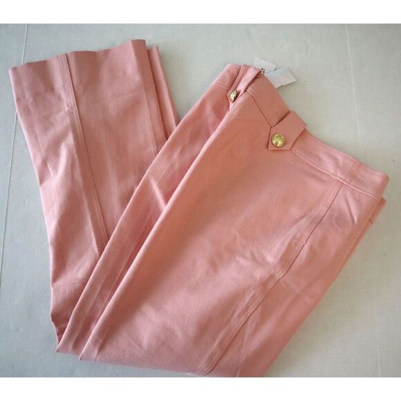 Derek Lam 10 Crosby Women's Sz 16 Mellow Pink Robertson Crop Flare Pants - Picture 6 of 10